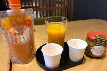 Arida mikan smoothie and 100% mikan juice are refreshing and good for health