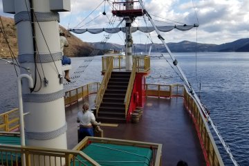 Ahoy! Pirate ship going to Moto-Hakoneko and Hakone-Machiko