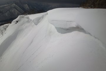 Be on the lookout for snow drifts on cliffs