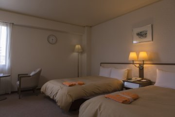 Spacious Twin Rooms at Sunroute Hotel Nara