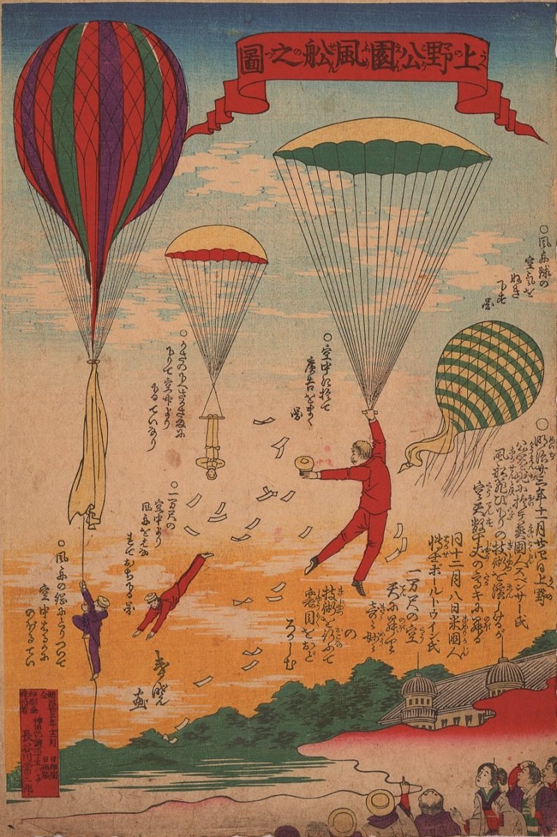 Shungyo Nagashima's "Balloons at Ueno Park" (1890) 