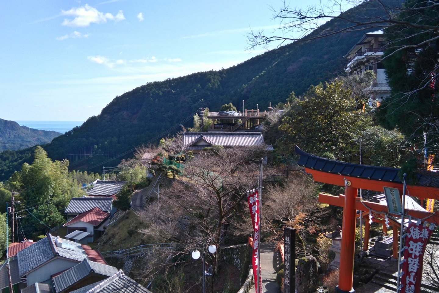 Taisha mountain backdrop