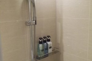My shower, which went unused