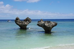 Heart-shaped rocks at Kouri Island