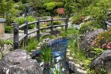 Beautiful garden in Jyoshoji temple.