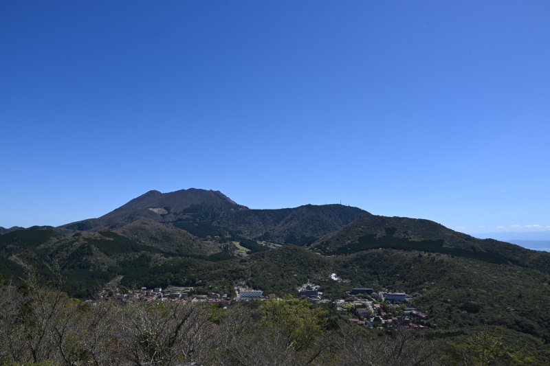 View on Unzen from the top of the mountain