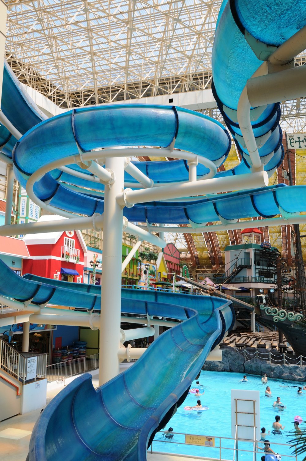 One of the water slides