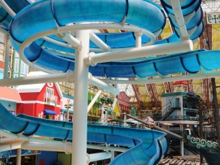 One of the water slides