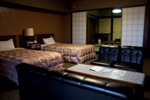 A combination of Japanese tatami and Western style room