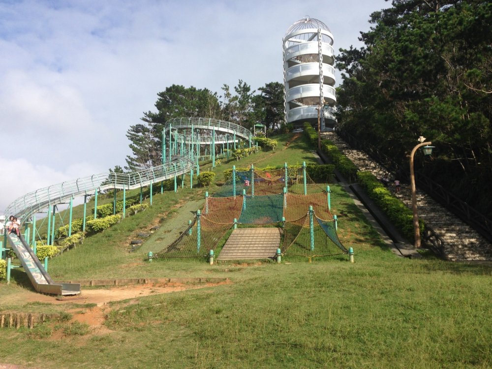 The roller slide at Tobaru Park is something to behold - so big, so long, and so high