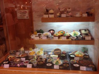 The beautiful glass case reminded me of my many travels through Narita and Kansai airports looking for a suitable place to dine