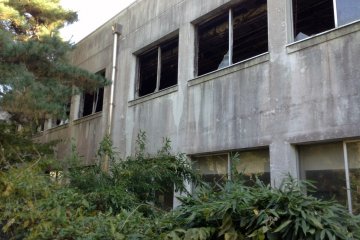 This middle school was destroyed during the tsunami. The children still at school safely evacuted  to a hill behind campus. Those students that went home early were not so lucky.