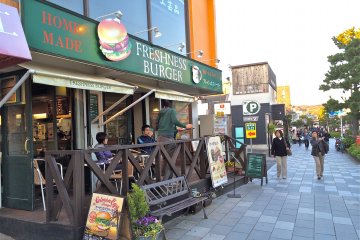 Freshness Burger front in Kamakura