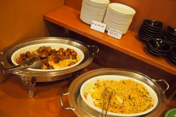 The breakfast buffet has Japanese as well as international options.