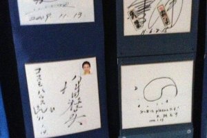 Autographs from people in Japan&#39;s space program. This is space fan otaku level to the max.