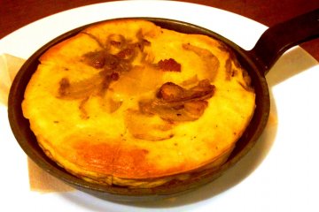 Their Spanish Omelette&nbsp;served tapas style are just some of the items that are great for sharing at&nbsp;Cafe &amp; Books Bibliotheque Umeda, between Dai 4 and the Hanshin&nbsp;Department Store.