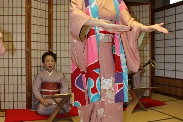 <p>The Miyagi&nbsp;Prefecture folk song Saitarabushi is performed while wearing a happi coat</p>