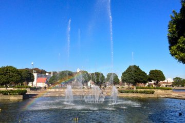<p>Mikasa&nbsp;Park sits just outside the concrete jungle, so once the sun rises you&#39;ll have an opportunity to find rainbows!</p>