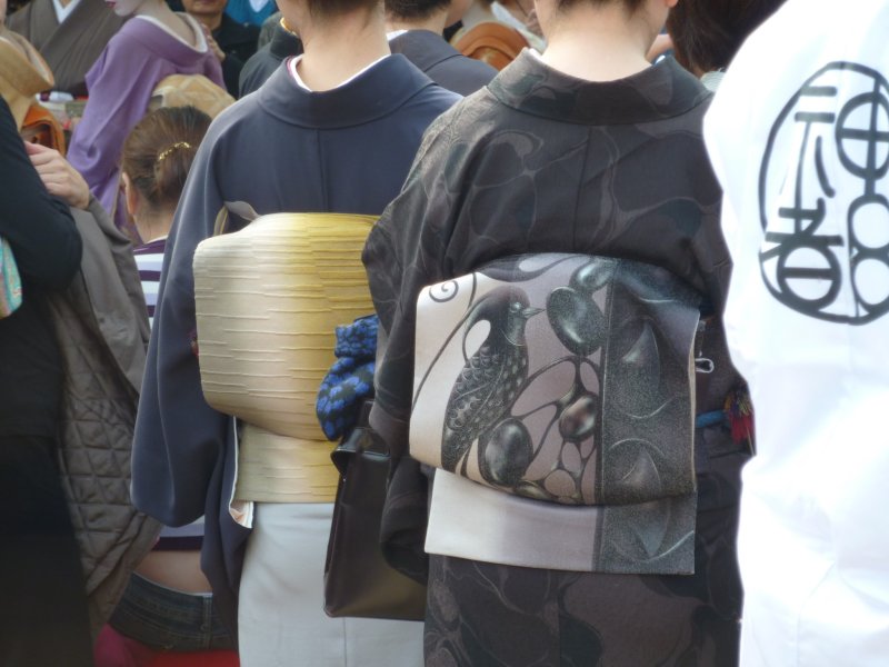 <p>It is not unusual to see people wearing kimono at traditional festivals in Kyoto</p>