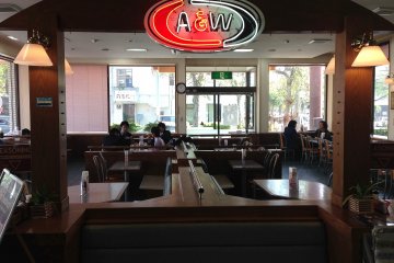 Most of the 26 A&amp;W locations in Okinawa have been in place for decades. The dated decor and layout are a part of what makes a visit so much more special than just visiting McDonalds again