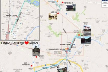 <p>แผนที่การเดินทางในคามาคุระ</p>