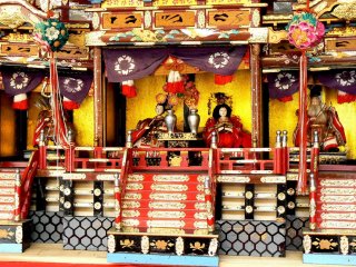 The dolls represent members of the Heian imperial court