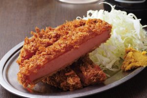 Ham Cutlet costs ¥310 for a large portion.